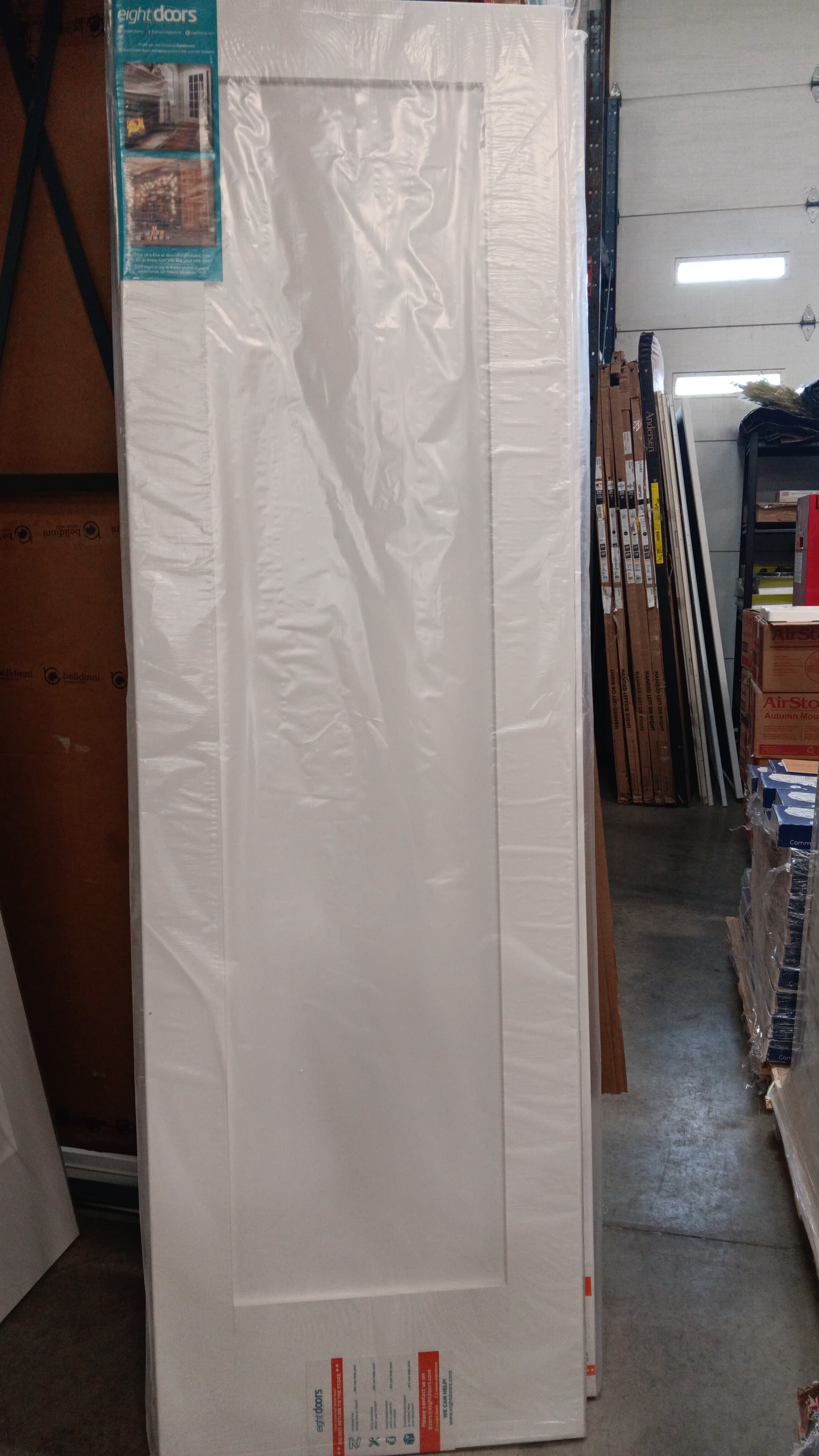24 in. x 80 in. x 1-3/8 in. Shaker White Primed 1-Panel Solid Core Wood Interior Slab Door