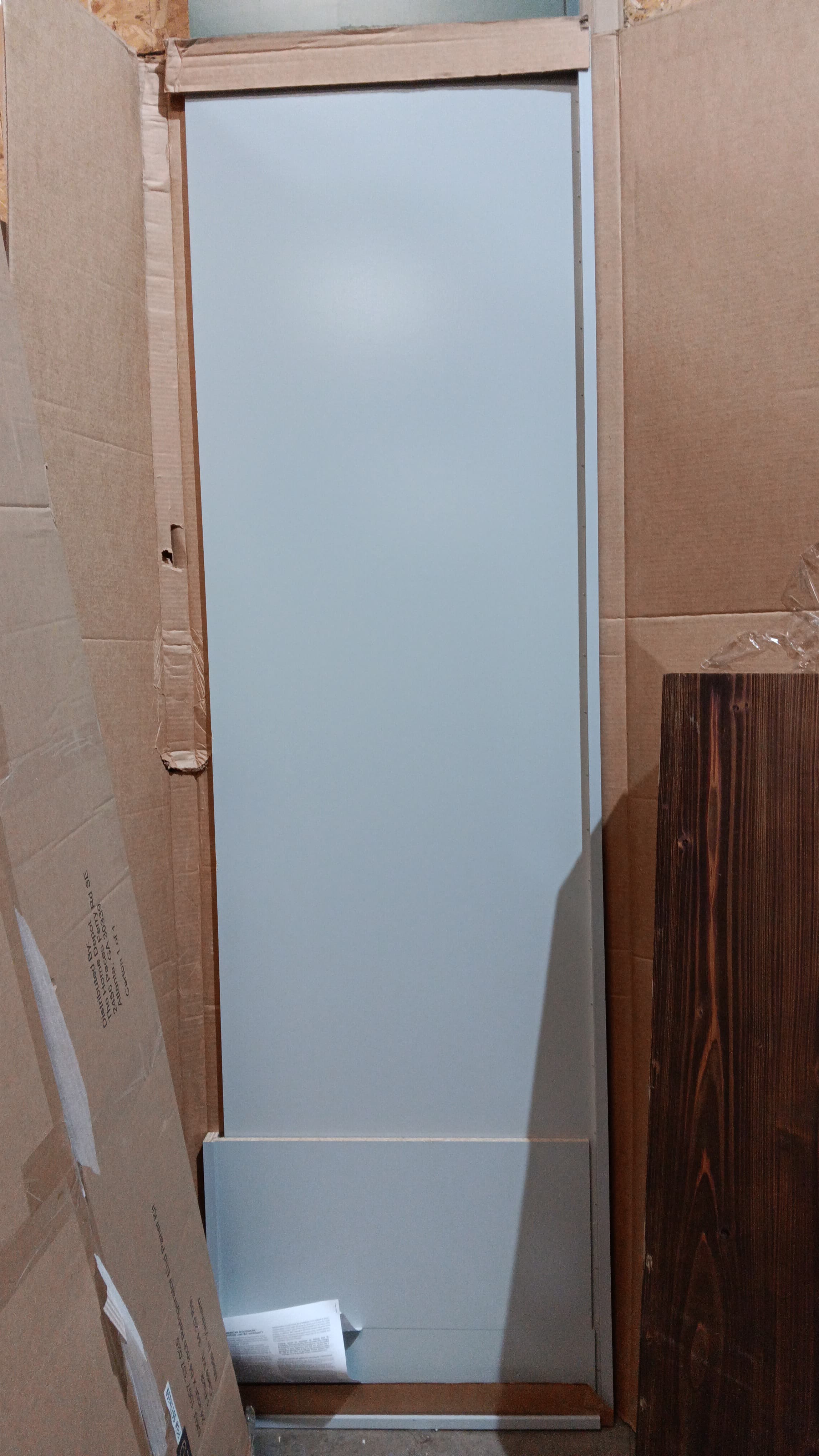 Shaker 24 in. W x 84 in. H x 1.5 in. D Refrigerator End Panel Kit With Panel Height Extenders in Dove Gray