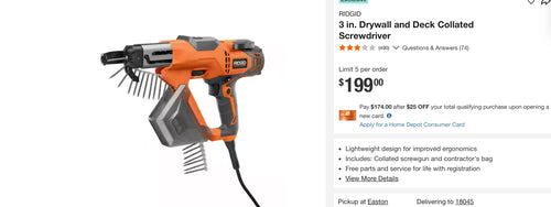 3 in. Drywall and Deck Collated Screwdriver