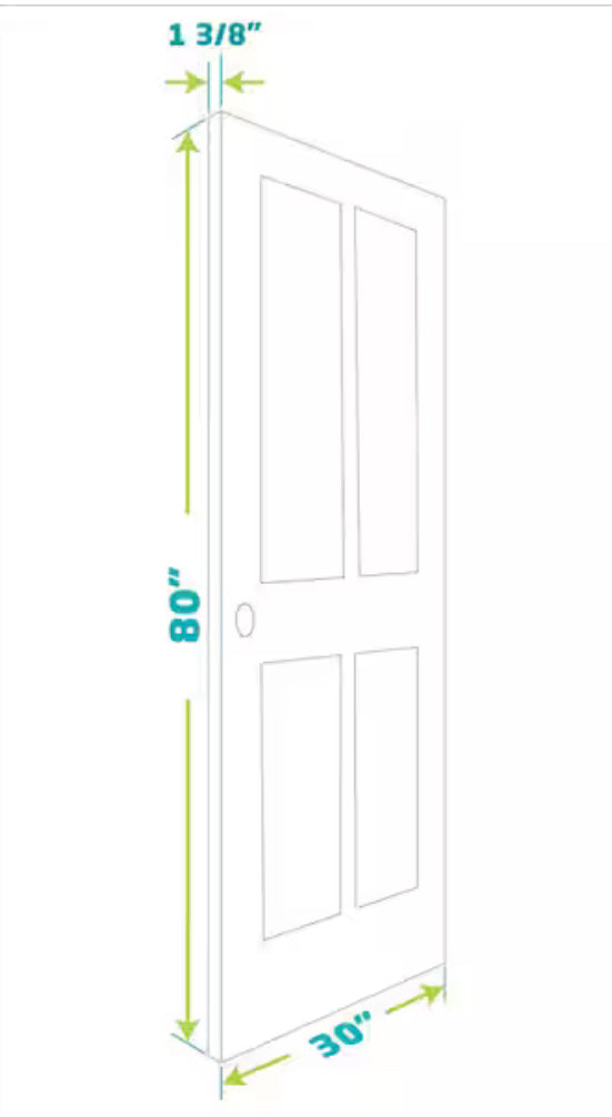 30 in. x 80 in. Clear Glass 15-Lite True Divided White Finished Solid French Interior Door Slab