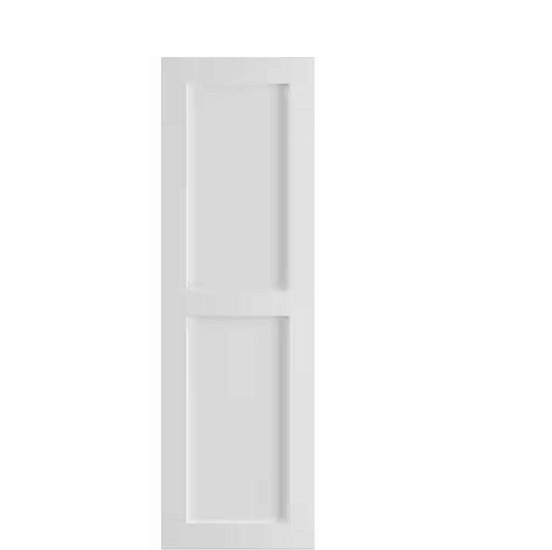 12 in. x 57 in. PVC True Fit Two Equal Flat Panel Shutters Pair in Unfinished
