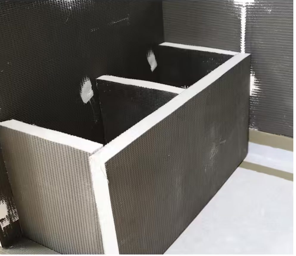 Watershield Shower System 24 in. x 48 in. x 2 in. XPS Waterproof Backer Board for Rectangular Shower Benches