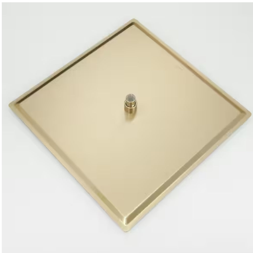 1-Spray Pattern 2.5 GPM 16 in. Wall Mount Fixed Shower Head in Brushed Gold