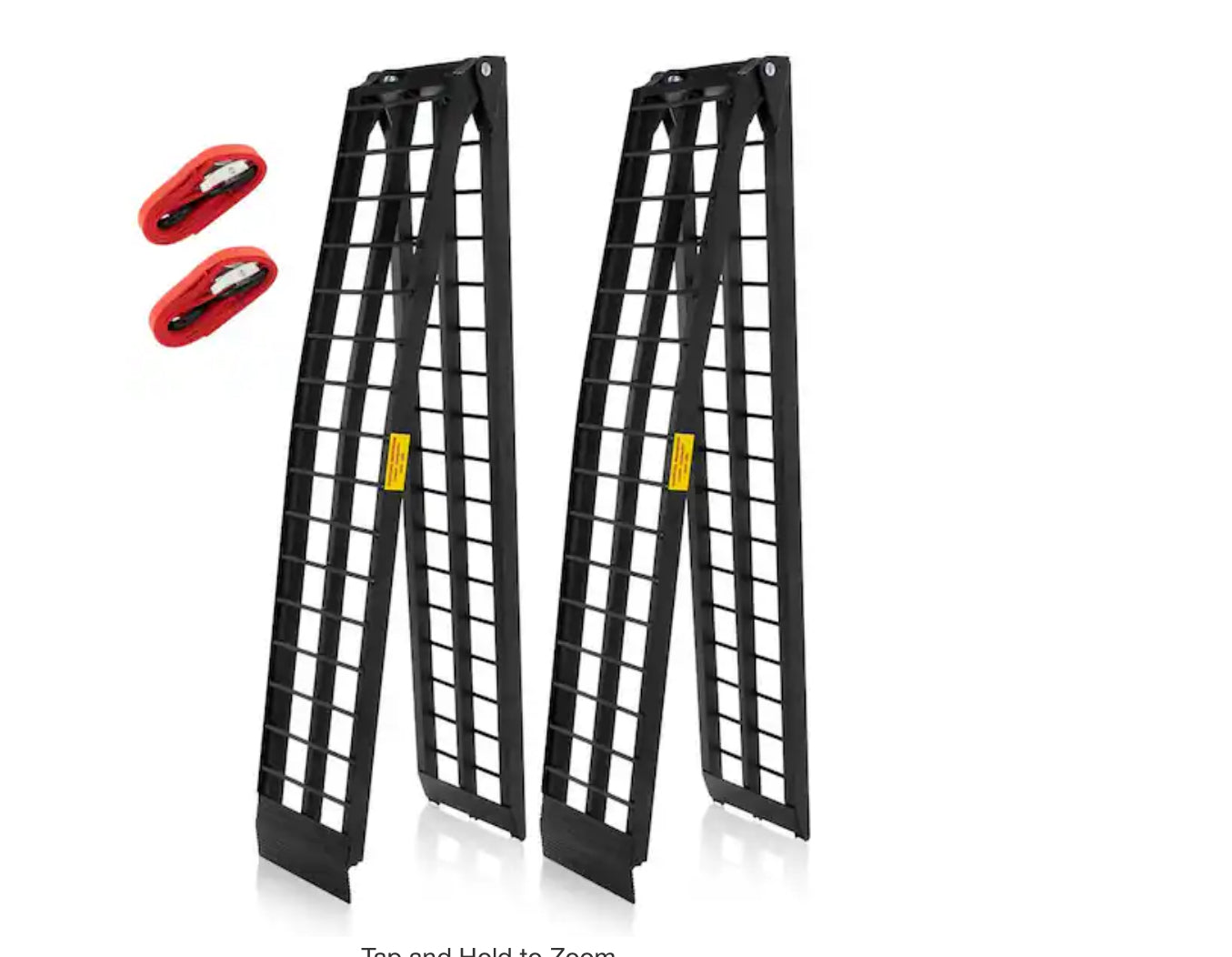 10 ft. 1200 lbs. Capacity Aluminum Folding Loading Ramp for Motorcycle, ATV, Tractor, Truck, Trailer, Car (2-Pack)