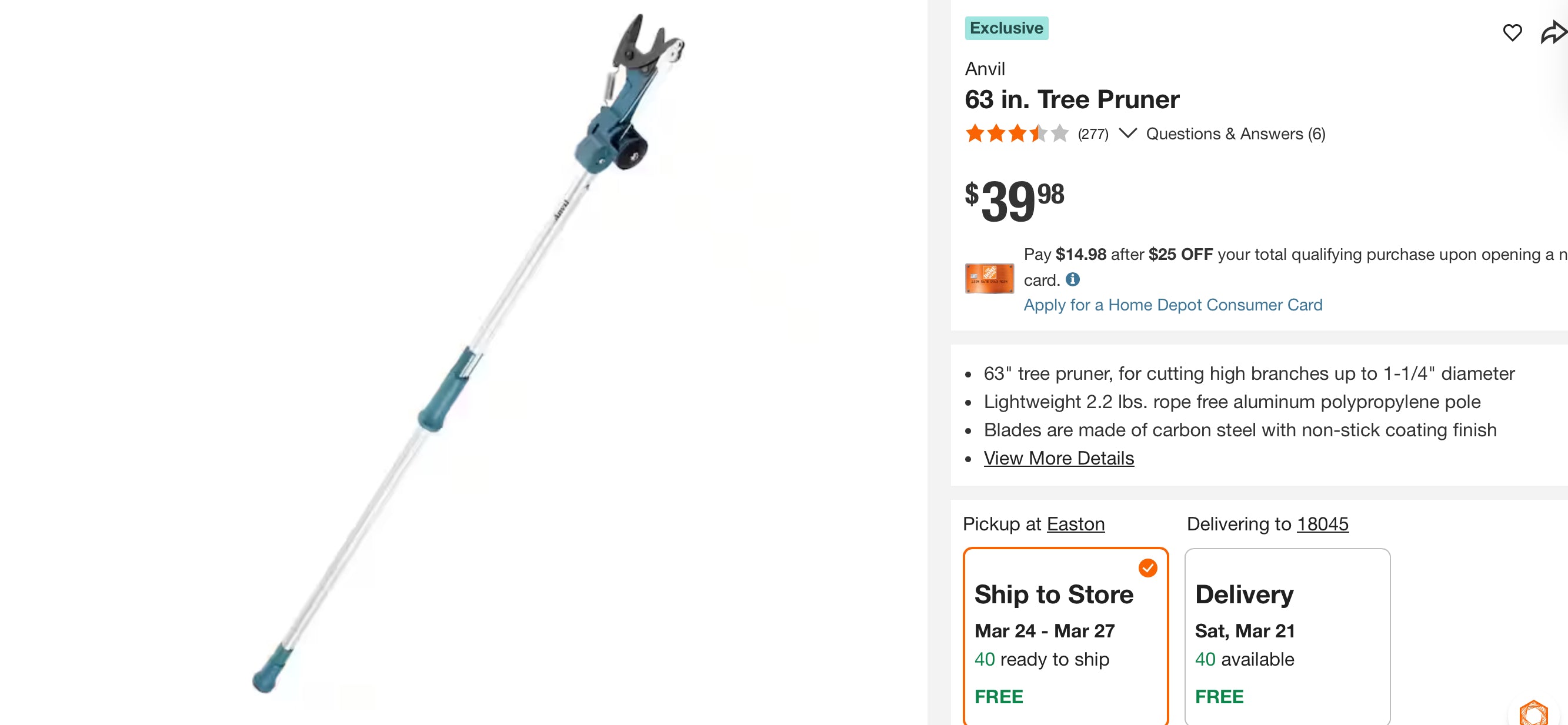 63 in. Tree Pruner