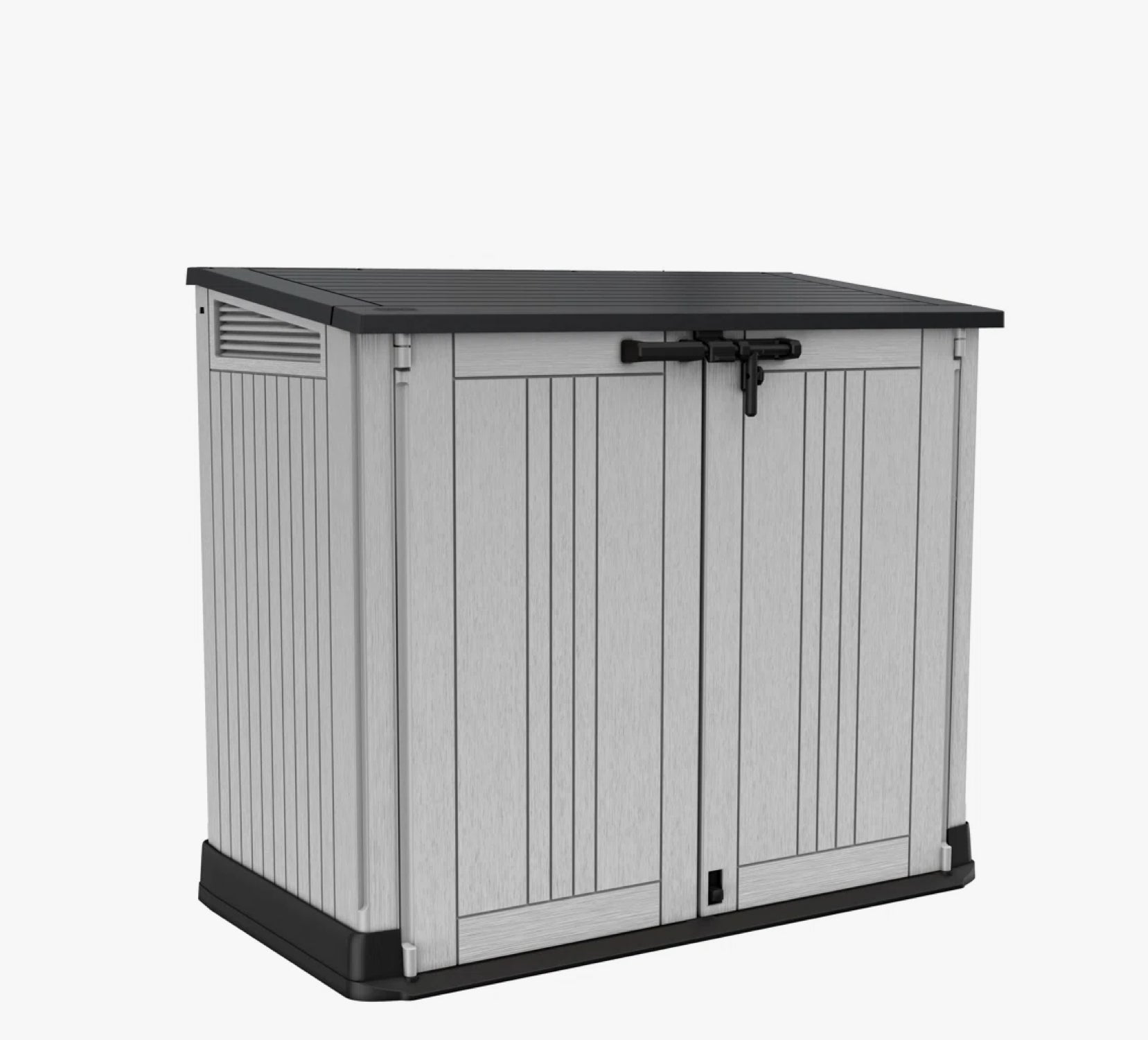 Keter Store It Out Prime Durable Resin Outdoor Storage Shed With Floor and Double Doors for Garden Patio Furniture and Tools