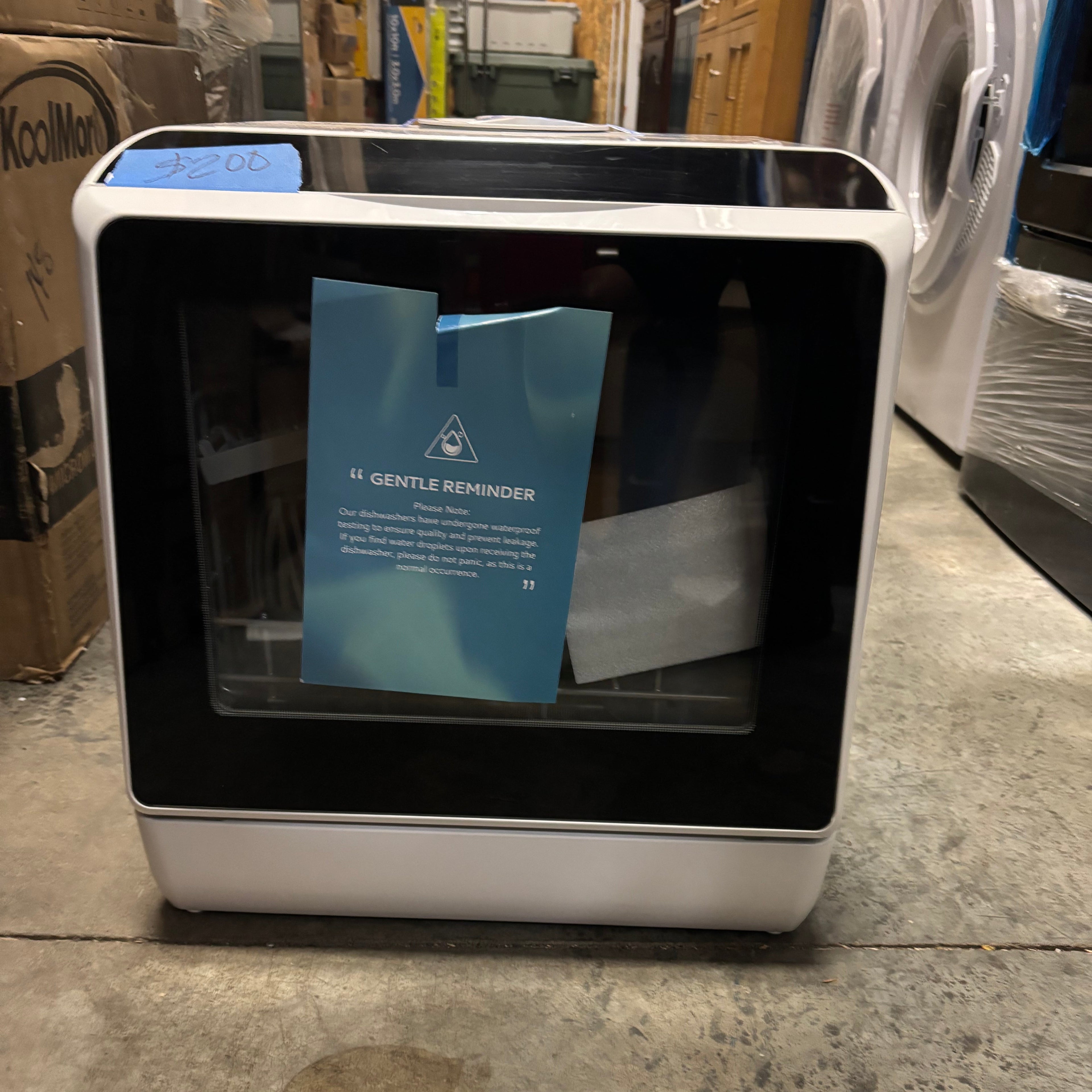 17 in. Countertop Dishwasher in White with 5 L Built-in Water Tank, Drain Hose, 8-Modes with Self Clean