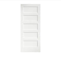 24 in. x 80 in. x 1-3/8 in. Shaker White Primed 5-Panel Solid Core Wood Interior Slab Door