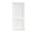 24 in. x 80 in. x 1-3/8 in. White Finished Flat Louver Solid Core Wood Interior Door Slab