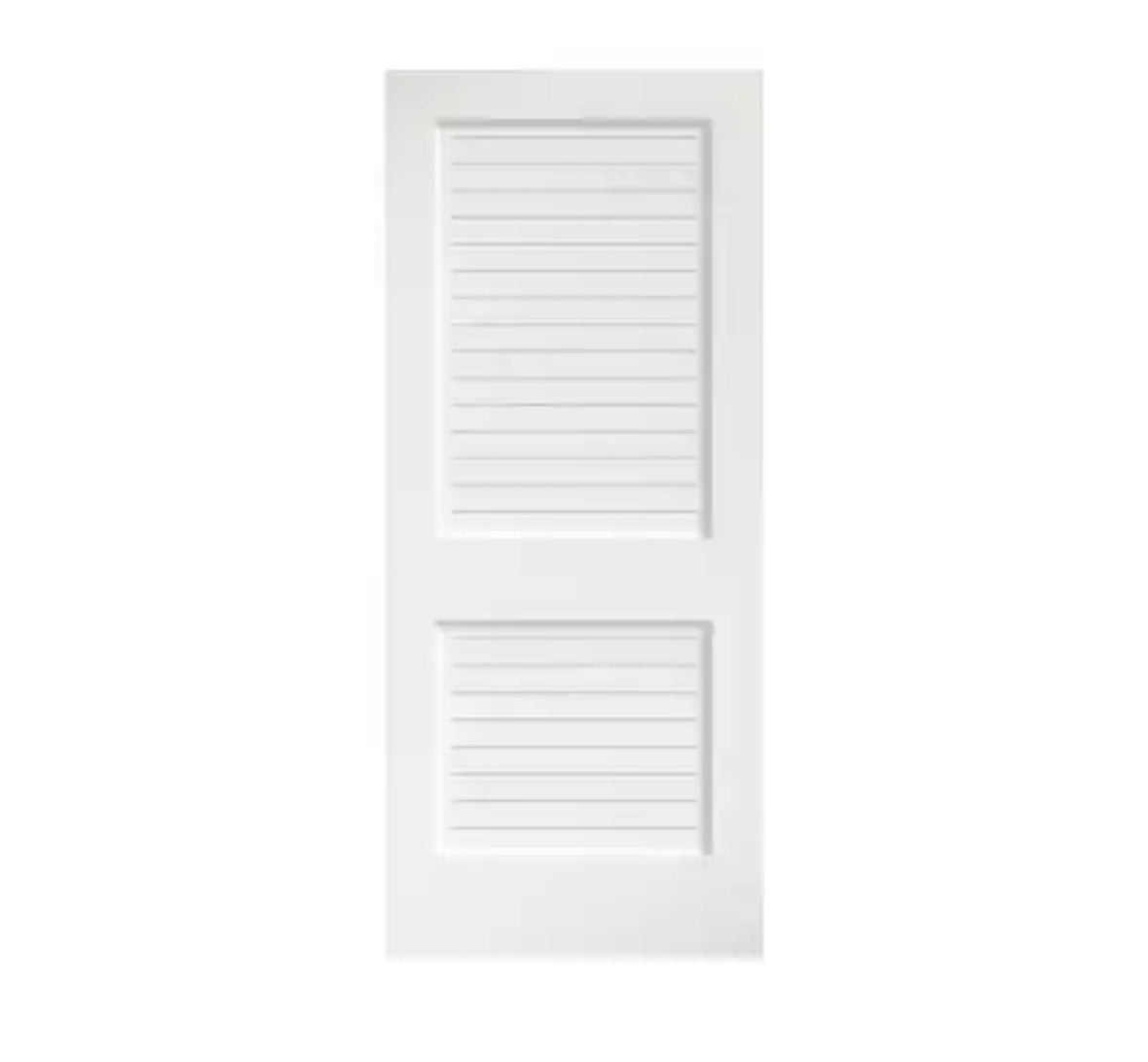 24 in. x 80 in. x 1-3/8 in. White Finished Flat Louver Solid Core Wood Interior Door Slab