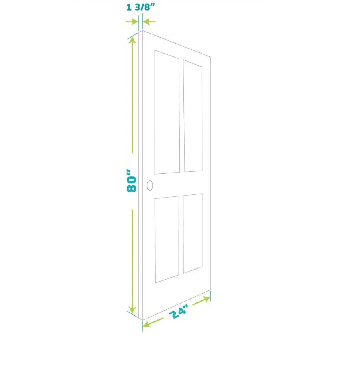 24 in. x 80 in. x 1-3/8 in. White Finished Flat Louver Solid Core Wood Interior Door Slab
