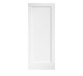 24 in. x 80 in. x 1-3/8 in. Shaker White Primed 1-Panel Solid Core Wood Interior Slab Door