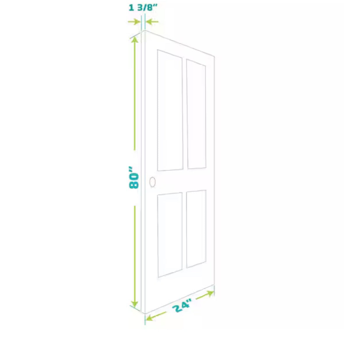 24 in. x 80 in. x 1-3/8 in. Shaker White Primed 1-Panel Solid Core Wood Interior Slab Door