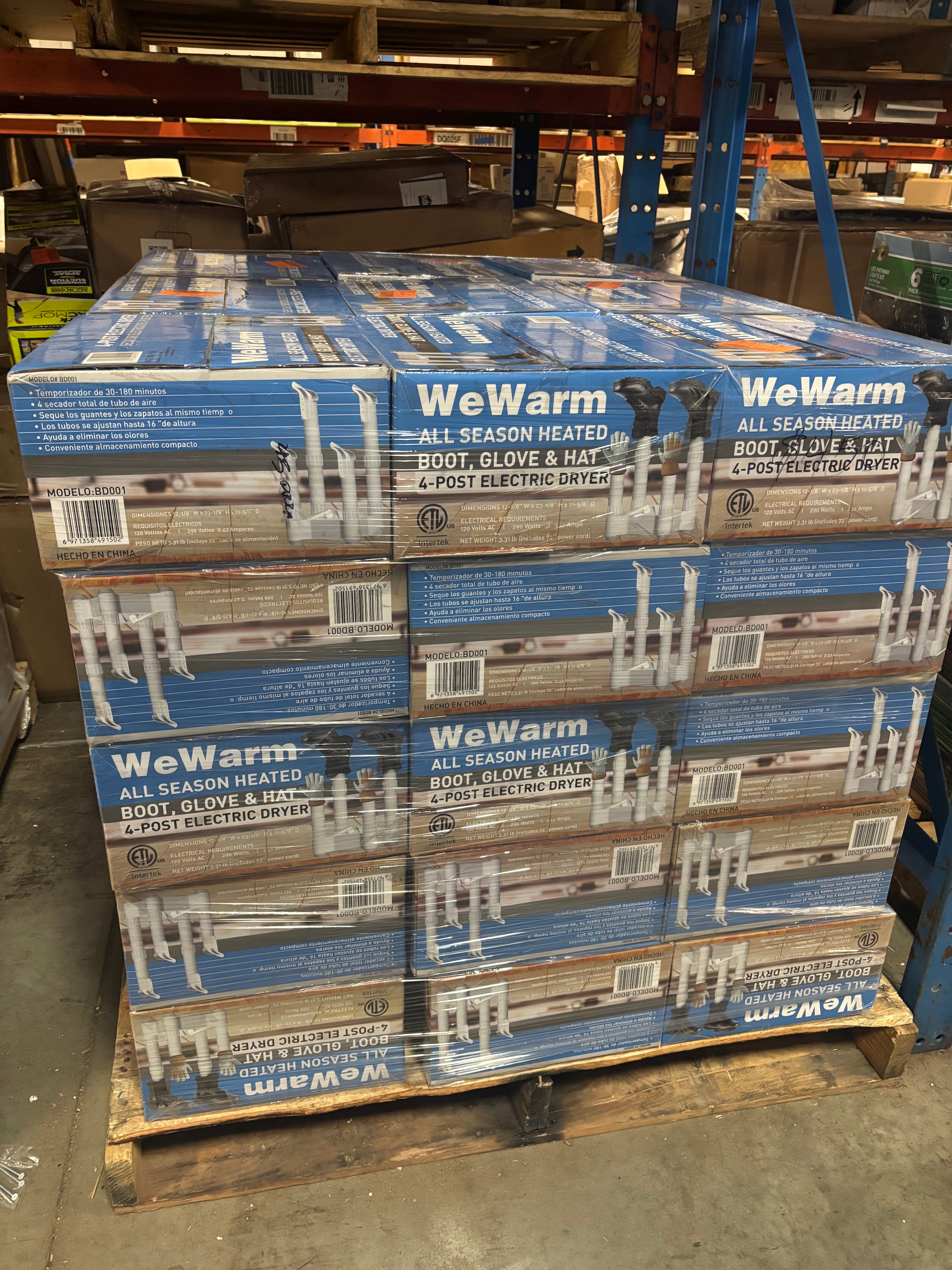 Post-Fast Air Boot and Glove Dryer PALLET