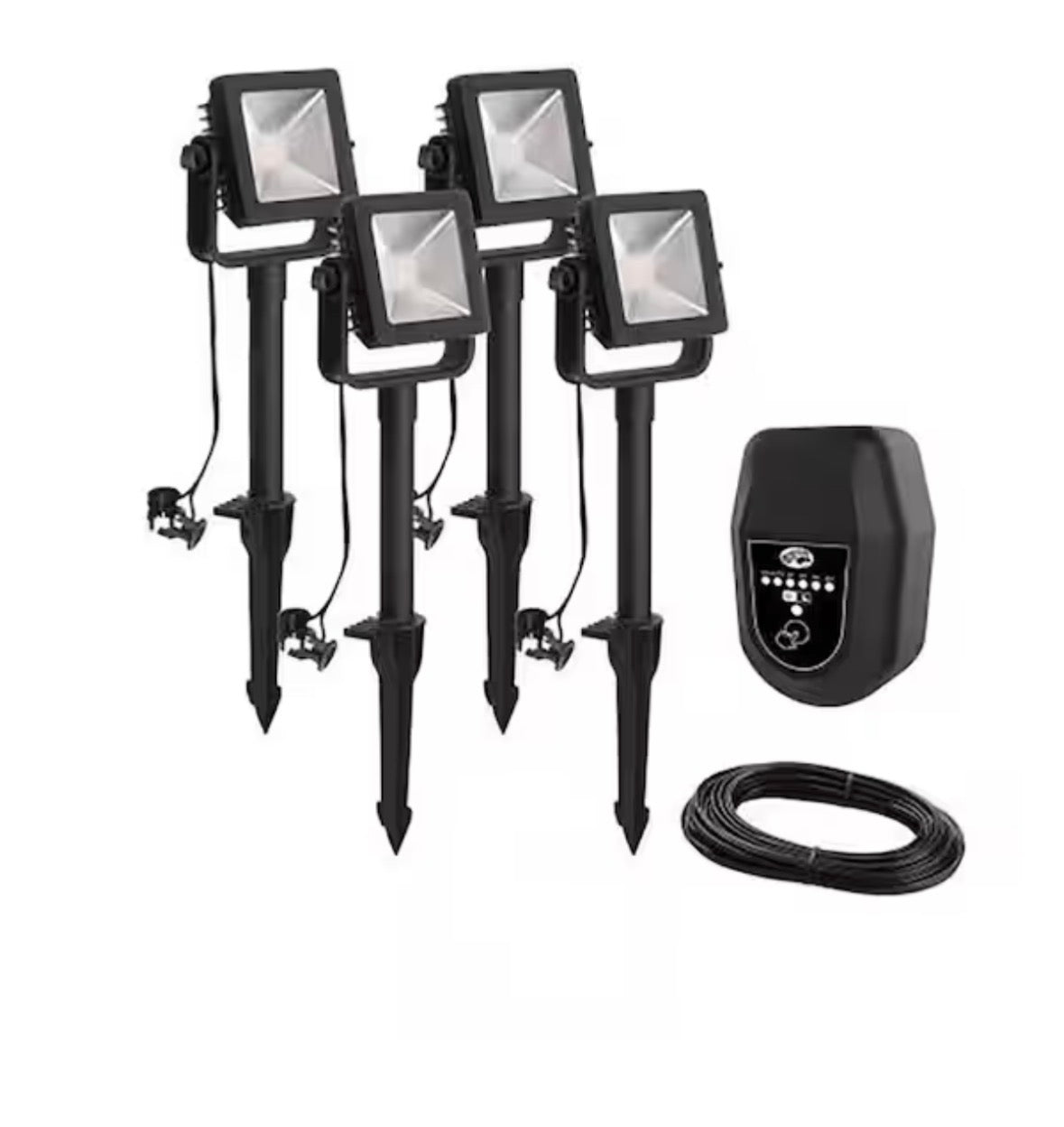 Lumen Low Voltage Black Plug-In Integrated LED Outdoor Landscape Flood Light  PALLET