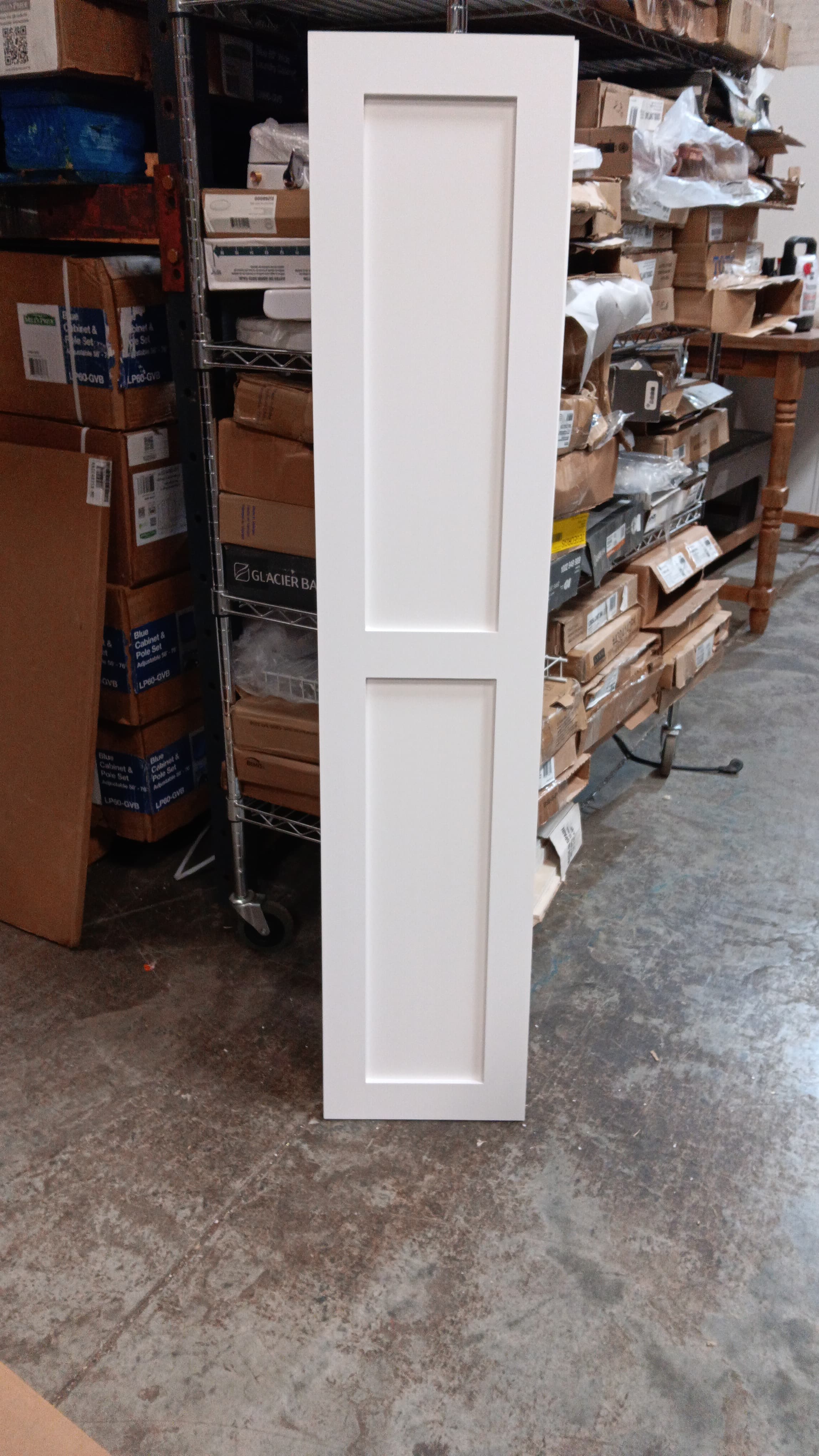 12 in. x 57 in. PVC True Fit Two Equal Flat Panel Shutters Pair in Unfinished